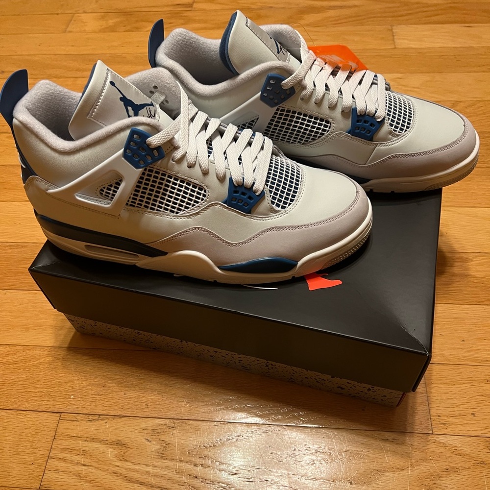 Nike Air Jordan 4 Retro Military Industrial Blue FV5029-141 Mens Size 13